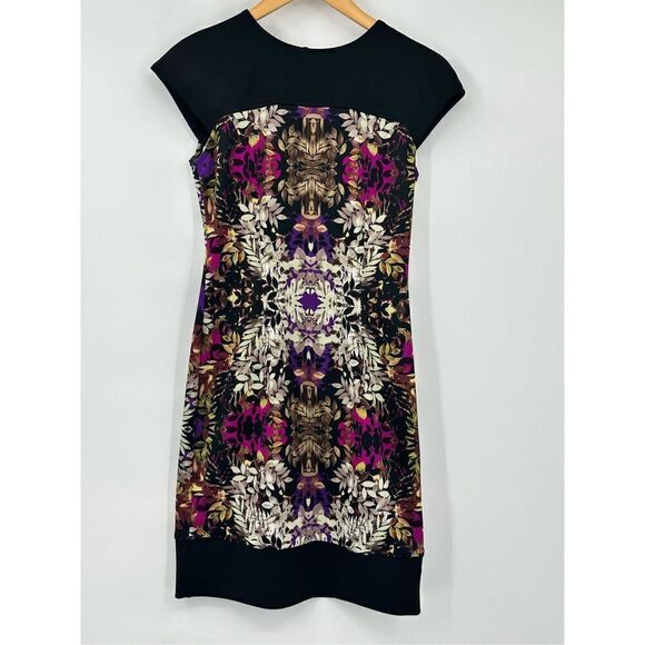 Maggy London black floral dress size 4 - Picture 1 of 9